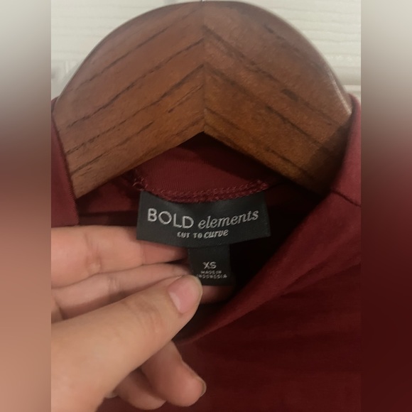 Bold Elements Women’s Stretch Top Mock Neck Burgundy Size XS. New w tag - Picture 3 of 8